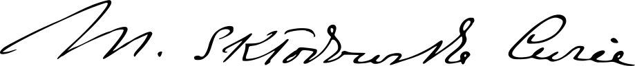 Firma de Marie Curie